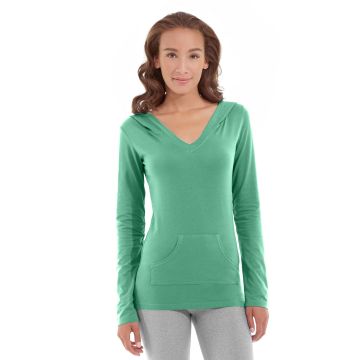 Eos V-Neck Hoodie-S-Green